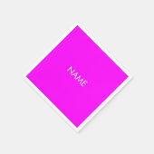 Aanpassen met naam, tekst minimalistisch magenta w servet (Hoek)