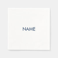 Aanpassen met naam, tekst minimalistisch marinewit