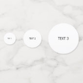 Aanpassen met naam, tekst minimalistisch zwart wit confetti (Voorkanten)