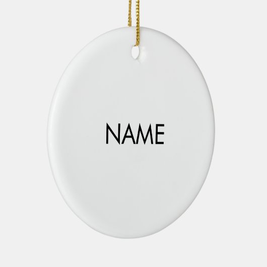 Aanpassen met naam, tekst minimalistisch zwart wit keramisch ornament (Rechts)