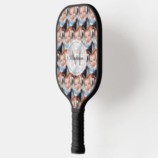 Aanpassen met uw aangepaste fotopatroon Monogram Pickleball Paddle (Links)