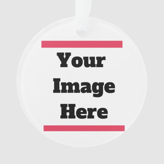 Aanpassen met uw Afbeelding of tekst Ornament (voorkant)