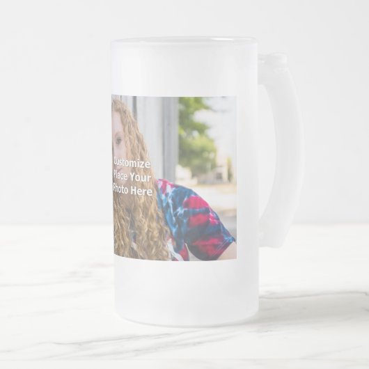 Aanpassen met uw foto matglas bierpul (Voorkant rechts)