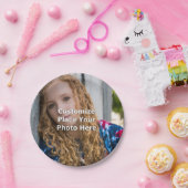 Aanpassen met uw foto papieren bordje (Feest)