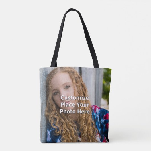 Aanpassen met uw foto tote bag (Achterkant)