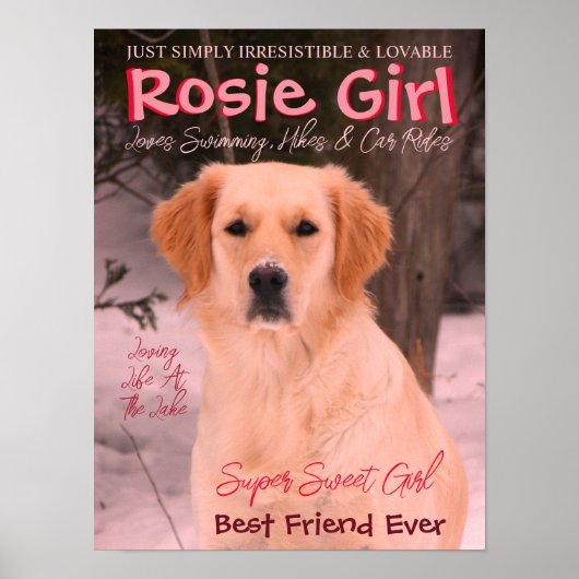 Aanpassen met uw foto van het Pet Poster (Voorkant)