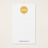 Aanpassen met uw Logo oorbel display Visitekaartje (Voorkant)