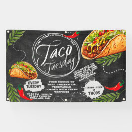 Aanpassen Mexicaanse Restaurant Taco dinsdag Graph Spandoek