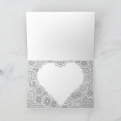 Aanpassen Moederdag Heart Kaart: Adult Coloring Kaart (Binnen)