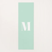 Aanpassen monogram initiaal seafoam mint groen wit yogamat (Achterkant)