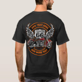 Aanpassen  Motorfietsroute 66 Angel Wings T-shirt (Achterkant)
