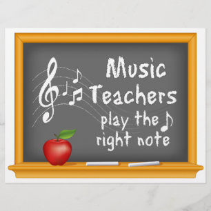 Aanpassen-Muziekleraren spelen de juiste notitie Flyer