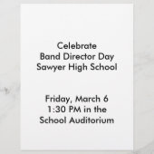 Aanpassen-Muziekleraren spelen de juiste notitie Flyer (Achterkant)