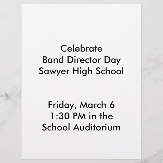 Aanpassen-Muziekleraren spelen de juiste notitie Flyer (Achterkant)