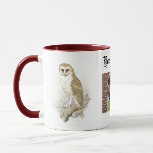 Aanpassen Naam Foto Owl Klassieke Mok, 11 oz Mok (Links)