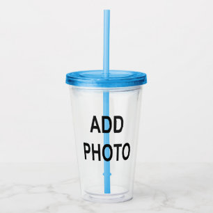 Aanpassen Naam toevoegen Foto of Illustratie Acryl Drinkbeker