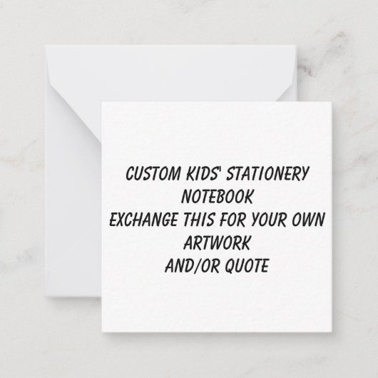 Aanpassen Naam toevoegen Foto of Illustratie Notitiekaartje (Voorkant)