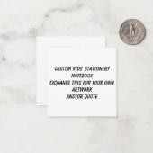 Aanpassen Naam toevoegen Foto of Illustratie Notitiekaartje (Voorkant / Achterkant in situ)