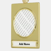 Aanpassen Naam toevoegen Foto of Illustratie Verguld Banner Ornament (Links)