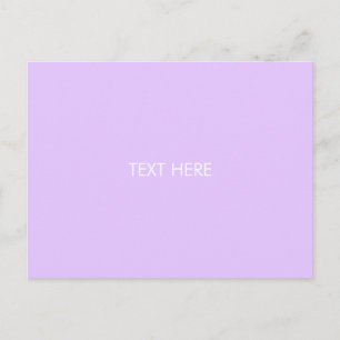 aanpassen, naamtekst wit lavendel briefkaart