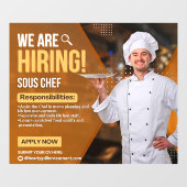 Aanpassen Nu Huren Sous Chef Restaurant Raamsticker (Vel)