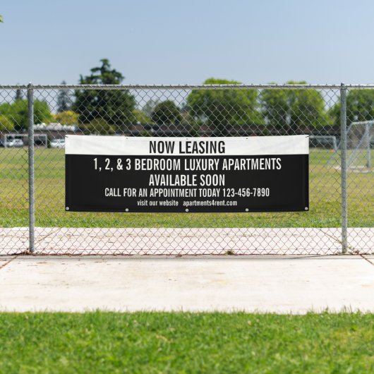 Aanpassen nu leasing appartementen te huur spandoek (Insitu)