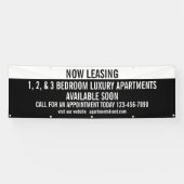 Aanpassen nu leasing appartementen te huur spandoek (Horizontaal)