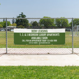 Aanpassen nu leasing appartementen te huur spandoek