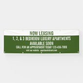 Aanpassen nu leasing appartementen te huur spandoek (Horizontaal)