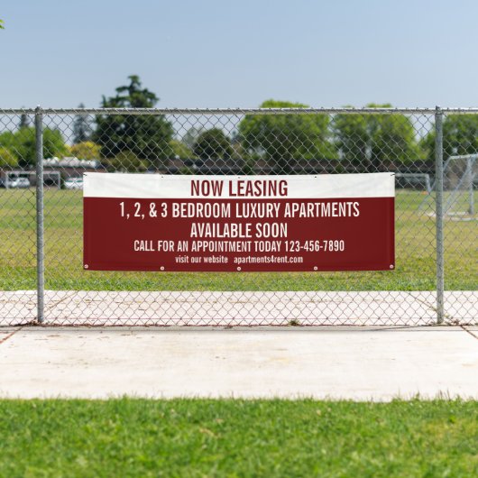 Aanpassen nu leasing appartementen te huur spandoek (Insitu)