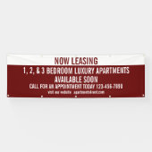 Aanpassen nu leasing appartementen te huur spandoek (Horizontaal)