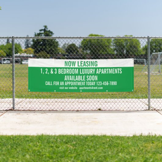 Aanpassen nu leasing appartementen te huur spandoek (Insitu)