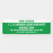 Aanpassen nu leasing appartementen te huur spandoek (Horizontaal)