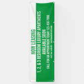 Aanpassen nu leasing appartementen te huur spandoek (Verticaal)