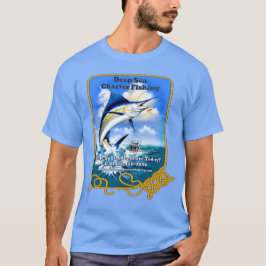 Aanpassen Ocean Sports Gevist Charter Boat Busine T-shirt