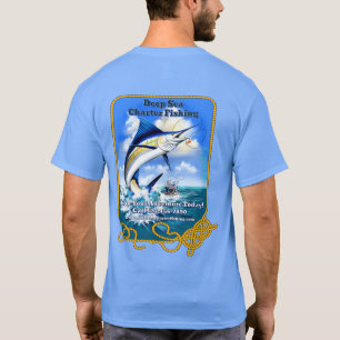 Aanpassen Ocean Sports Gevist Charter Boat Busine T-shirt