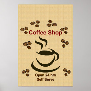 Aanpassen of aanpassen - Koffiewinkel Poster