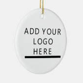 Aanpassen - Ontwerp - Voeg uw logo toe Keramisch Ornament (Rechts)