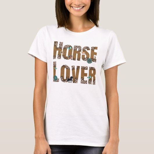 Aanpassen op Back Horse Lover T-shirt (Voorkant)