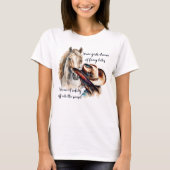Aanpassen op Back Paard Lover Cowgirl T-shirt (Voorkant)