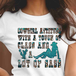 Aanpassen op Back Paard Lover Cowgirl T-shirt