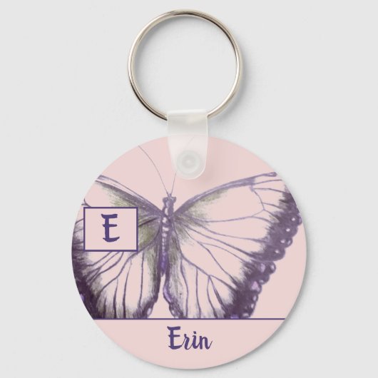 Aanpassen op de Sleutelhanger Butterfly Button (Voorkant)