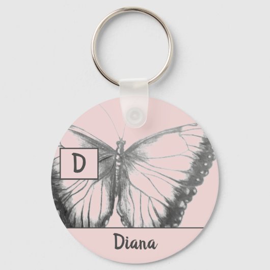 Aanpassen op de Sleutelhanger Butterfly Button (Voorkant)