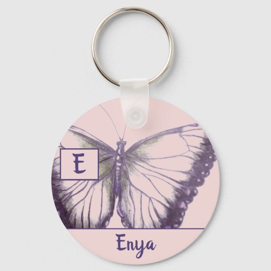 Aanpassen op de Sleutelhanger Butterfly Button (Voorkant)