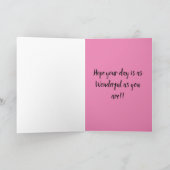 Aanpassen op naam Flower Design Kaart (Binnen)