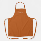 Aanpassen personaliseer de bruin van het monogram schort (Voorkant)
