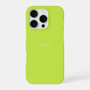 Aanpassen personaliseer NAAM monogram limoengroen iPhone 16 Pro Hoesje