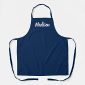 Aanpassen personaliseer NAAM monogram marineblauw Schort (Voorkant)