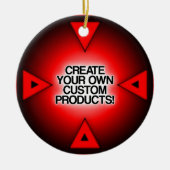 Aanpassen/personaliseren/Creëer uw eigen Keramisch Ornament (Voorkant)