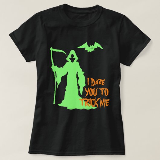 Aanpassen Personaliseren met Grim Reaper Halloween T-shirt (Design voorkant)